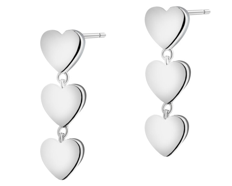 Rhodium Plated Silver Dangling Earring 