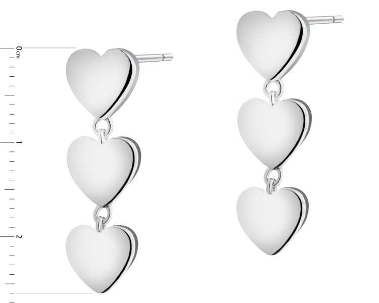 Rhodium Plated Silver Dangling Earring 