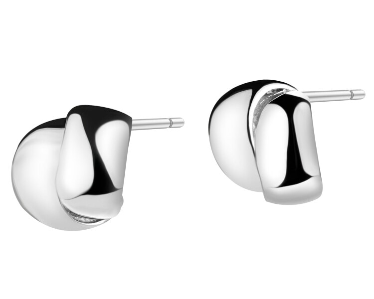 Rhodium Plated Silver Earrings 