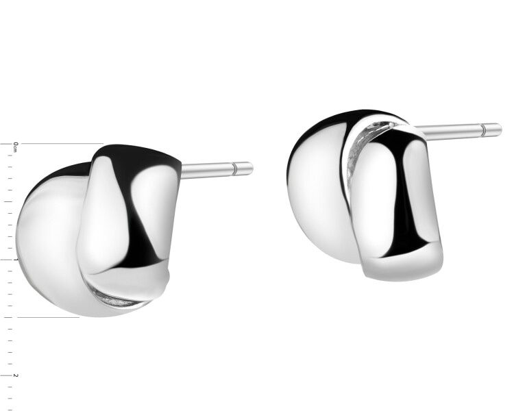 Rhodium Plated Silver Earrings 