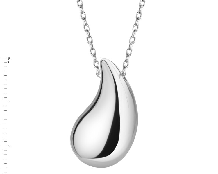 Rhodium Plated Silver Necklace 