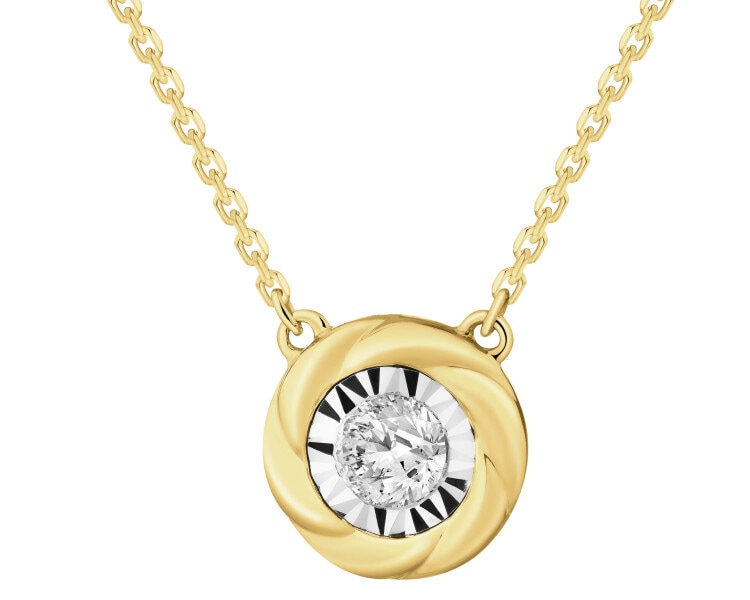 585  Necklace with Diamond - 0,10 ct - fineness 585
