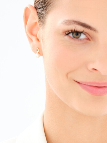 14 K Yellow Gold Set with Pearl