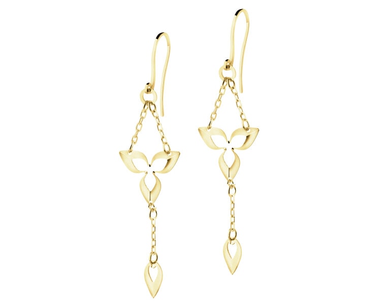 9 K Yellow Gold Dangling Earring 