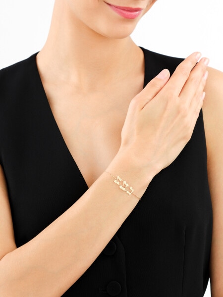 Złota bransoletka - motyle