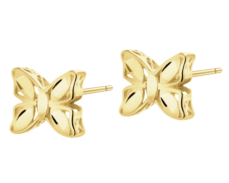 9 K Yellow Gold Earrings 