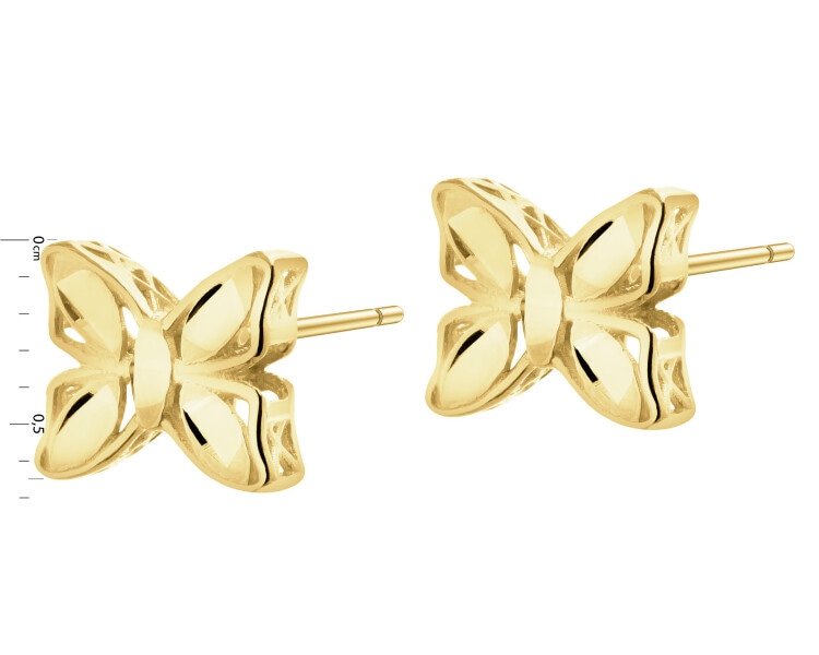 Złote kolczyki - motyle