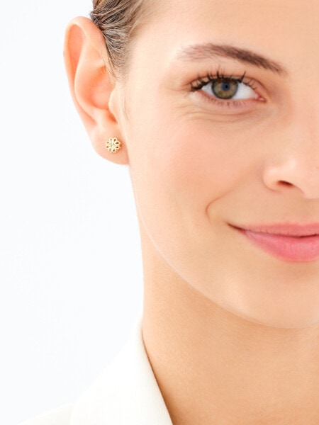 9 K Yellow Gold Earrings 