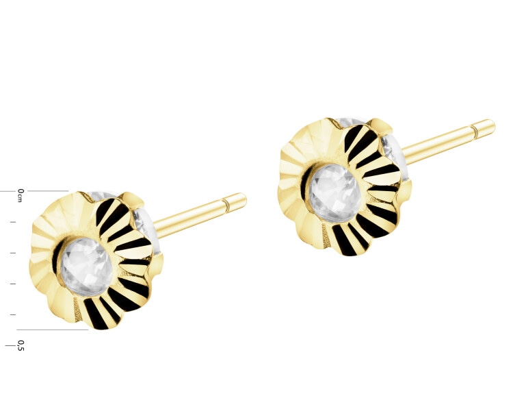 Złote kolczyki z cyrkoniami