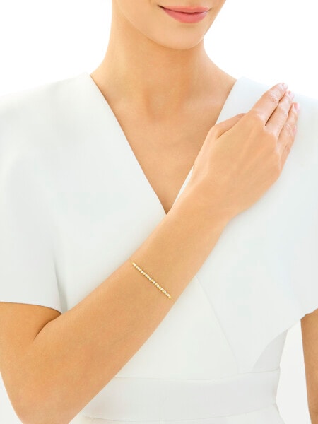 Zlatý náramek s perlami - kuličky