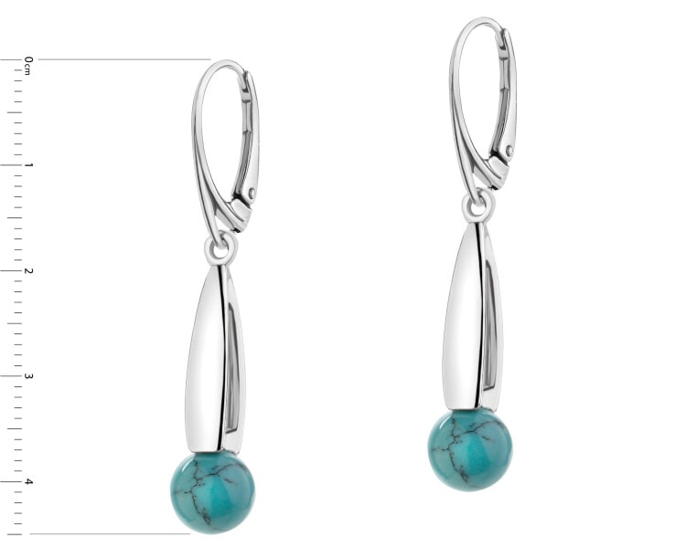Rhodium Plated Silver Dangling Earring