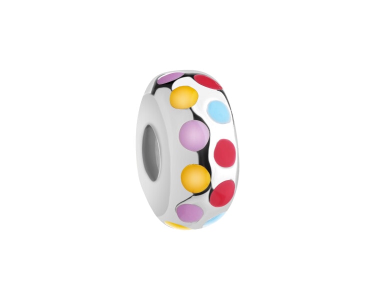 Rhodium Plated Silver Beads For Kids Stopper