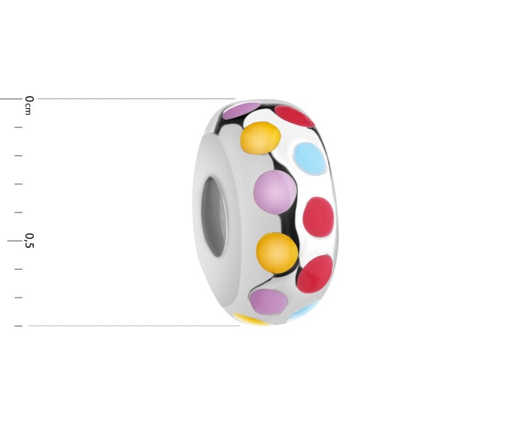 Rhodium Plated Silver Beads For Kids Stopper