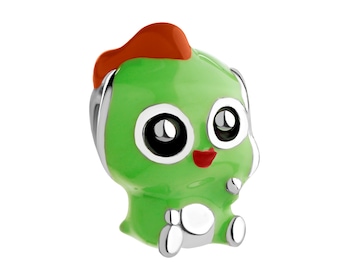 Stříbrný dětský přívěsek Beads se smaltem - drak