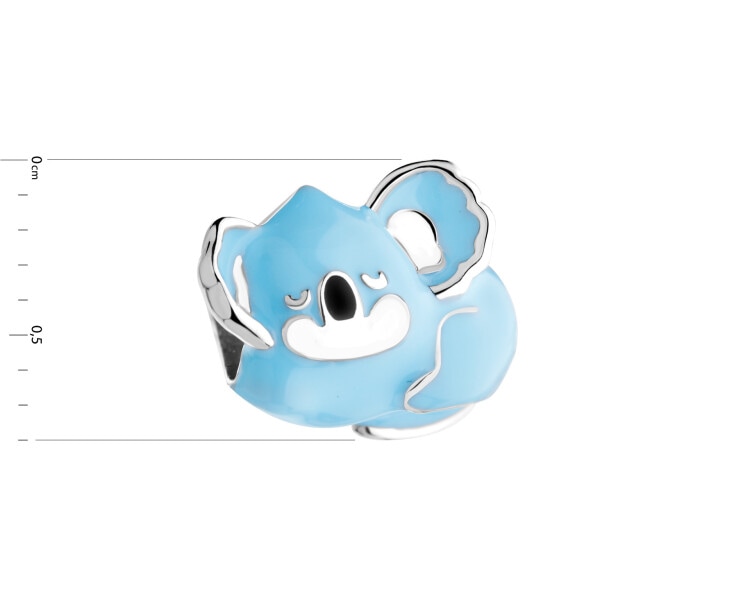 Rhodium Plated Silver Beads For Kids Pendant