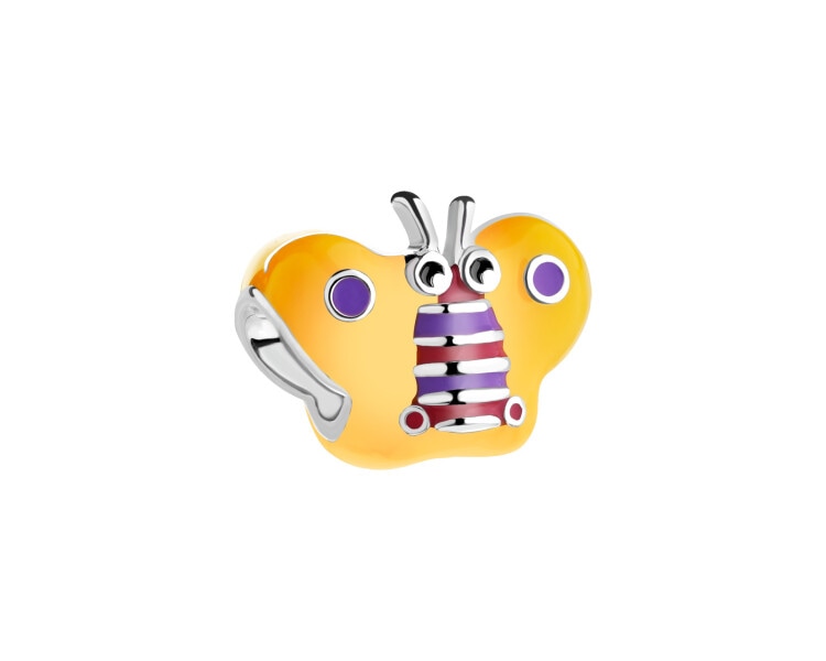 Rhodium Plated Silver Beads For Kids Pendant 