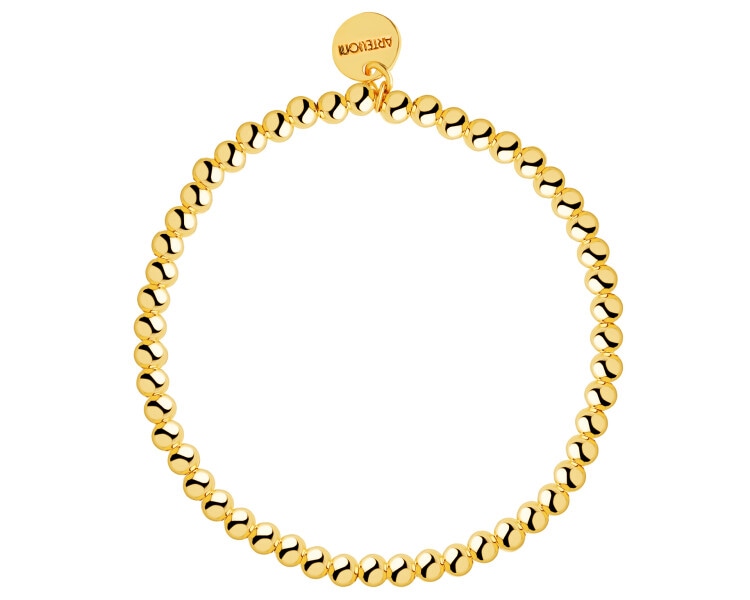 Pozlacený náramek z mosazi s acháty