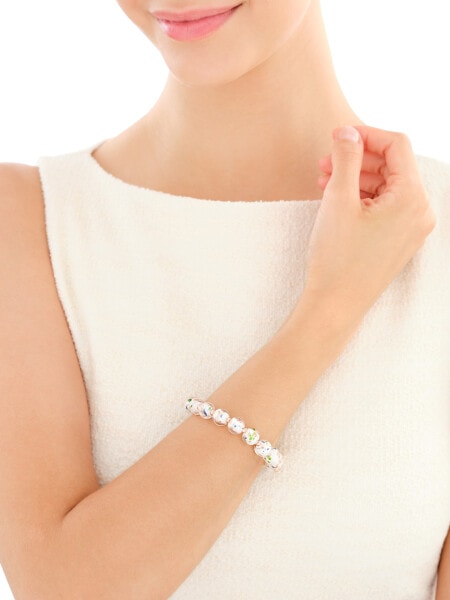 Pozlacený náramek z mosazi se skleněnými detaily