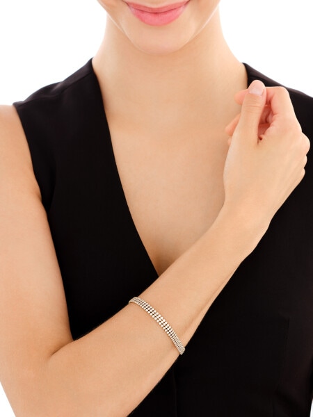 Stainless Steel Bracelet with Cubic Zirconia