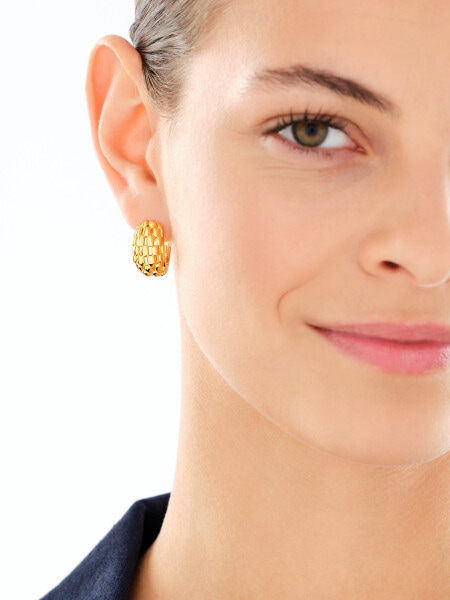 Kolczyki z mosiądzu pozłacane - koła