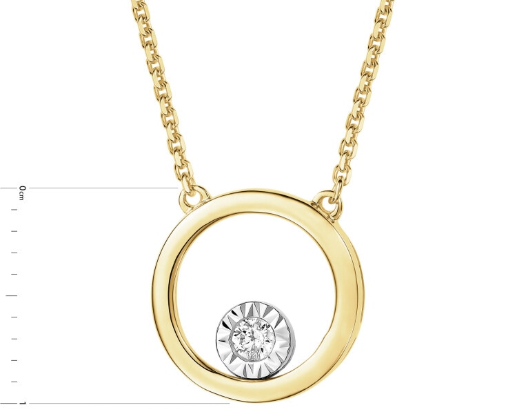375  Necklace with Diamond - 0,03 ct - fineness 375