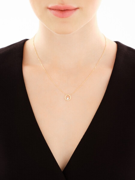 375  Necklace with Diamond - 0,03 ct - fineness 375