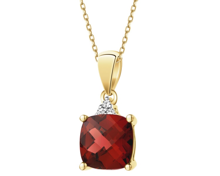 14 K Rhodium-Plated Yellow Gold Pendant  - fineness 14 K