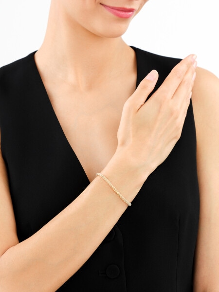 Złota bransoletka - kulki