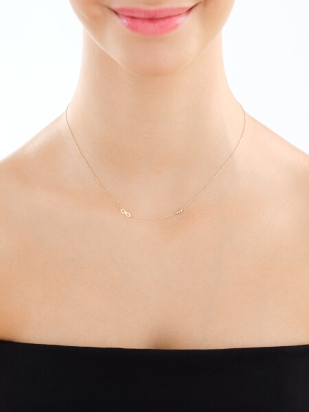 9 K Yellow, Rose & Rhodium Plated White Gold Necklace 