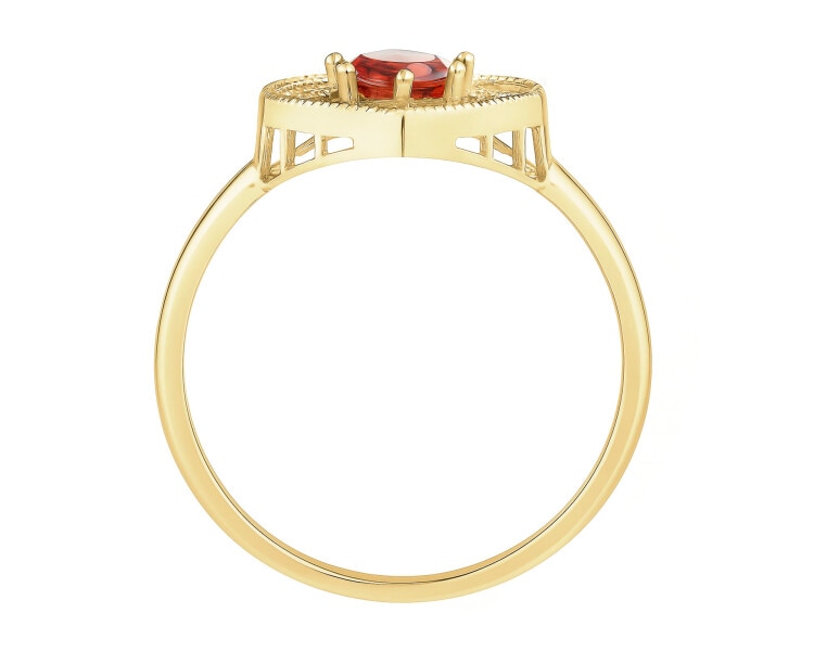 8 K Yellow Gold Ring with Cubic Zirconia