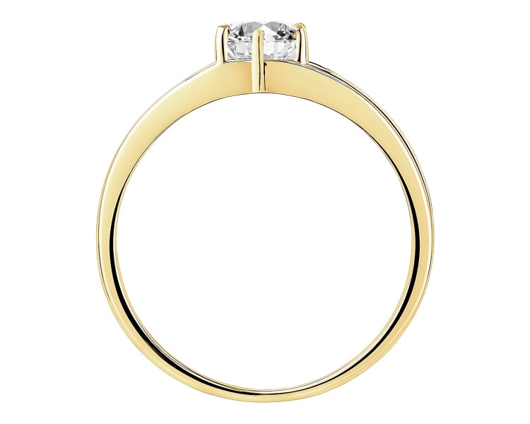 14 K Yellow Gold Ring with Cubic Zirconia