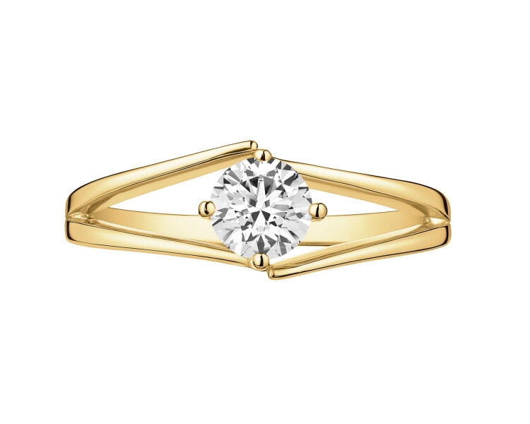 14 K Yellow Gold Ring with Cubic Zirconia