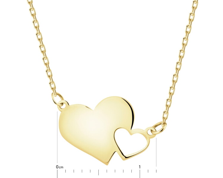 Złoty naszyjnik - serca