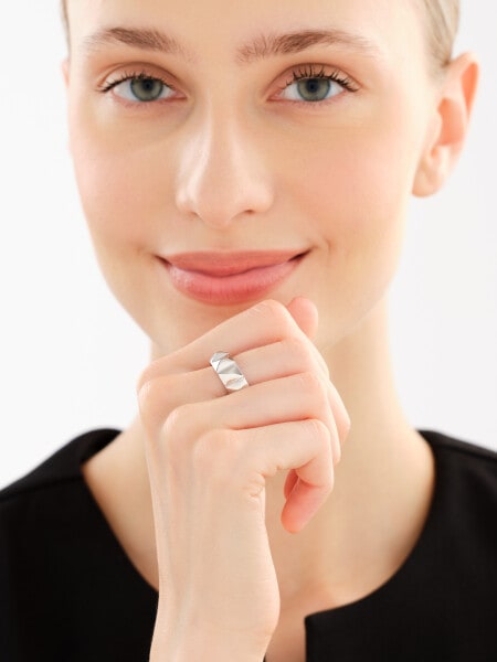 Rhodium Plated Silver Ring 