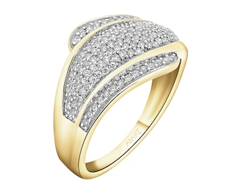 Zlatý prsten s diamanty - 0,33 ct - ryzost 585