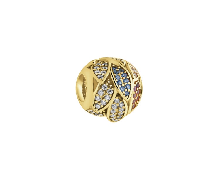 Gold-Plated Silver Pendant with Cubic Zirconia