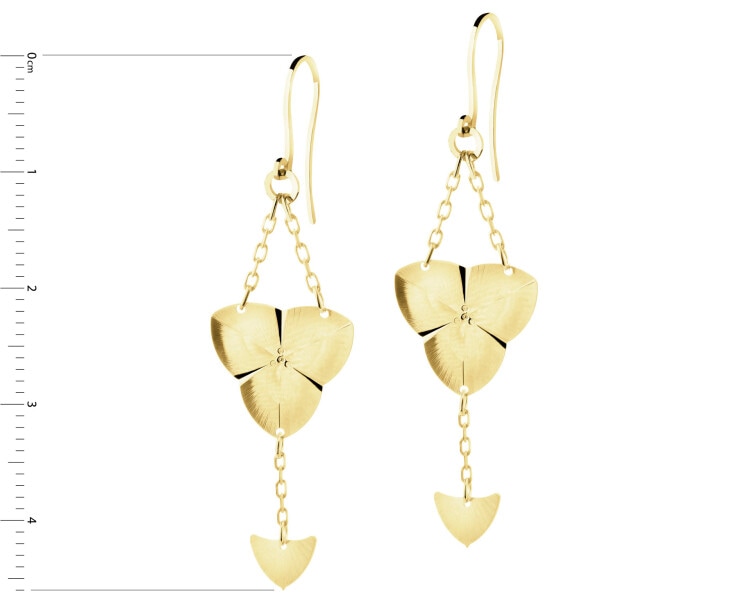 Złote kolczyki - kwiaty