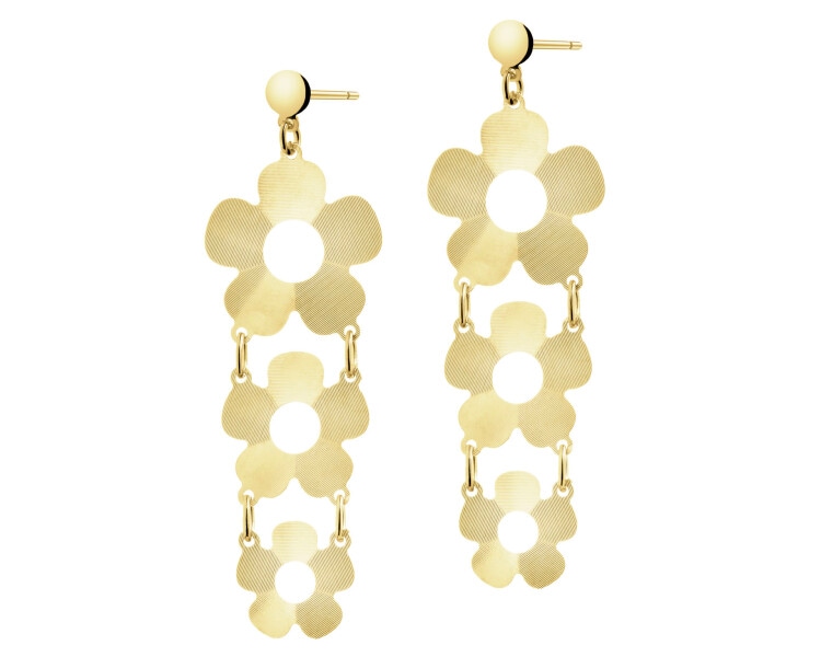 9 K Yellow Gold Dangling Earring 