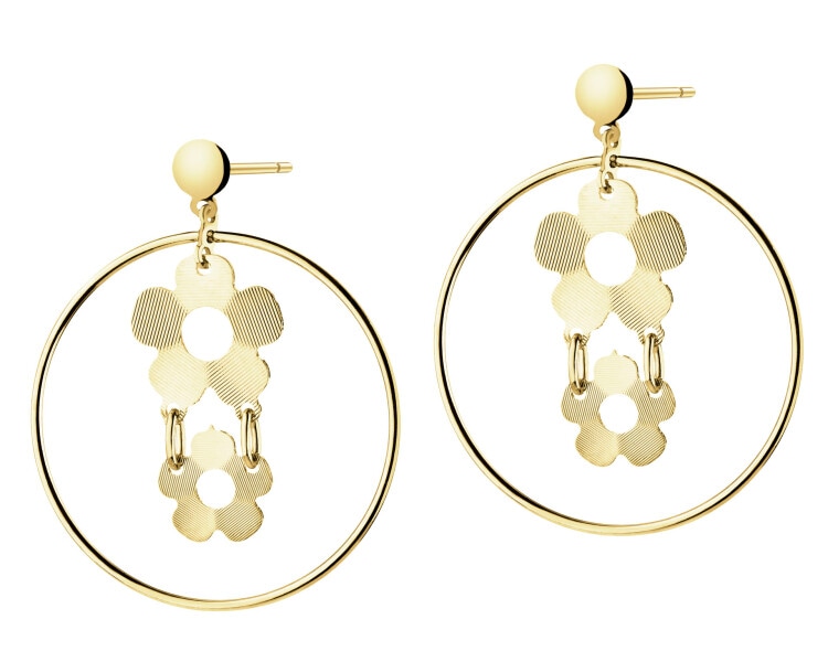 9 K Yellow Gold Dangling Earring 