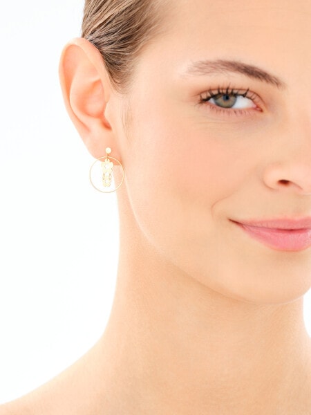 9 K Yellow Gold Dangling Earring 