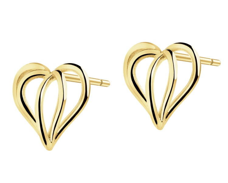 9 K Yellow Gold Earrings 