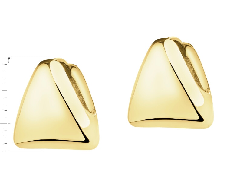 Złote kolczyki - trójkąty