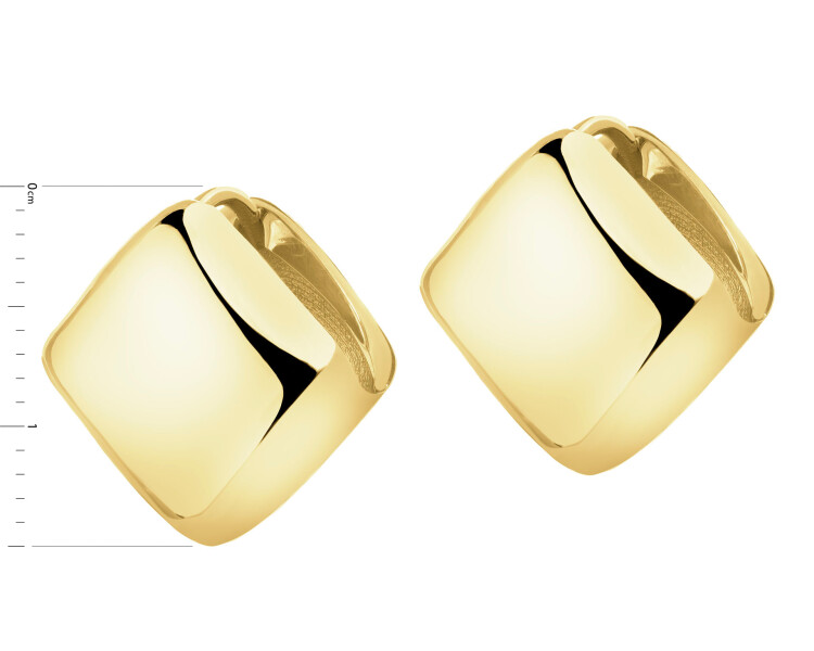 Złote kolczyki - kwadraty