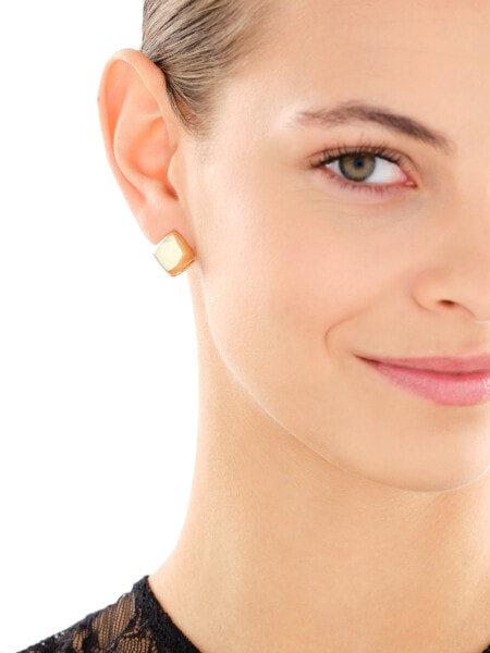 Złote kolczyki - kwadraty