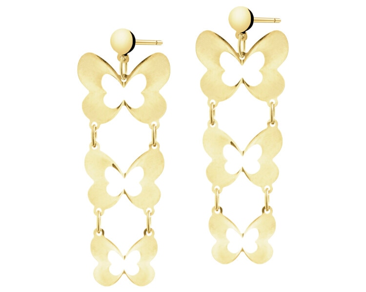 9 K Yellow Gold Dangling Earring