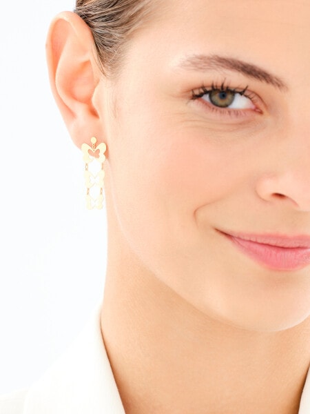 9 K Yellow Gold Dangling Earring