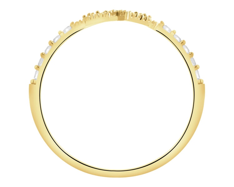 14 K Yellow Gold Ring with Cubic Zirconia