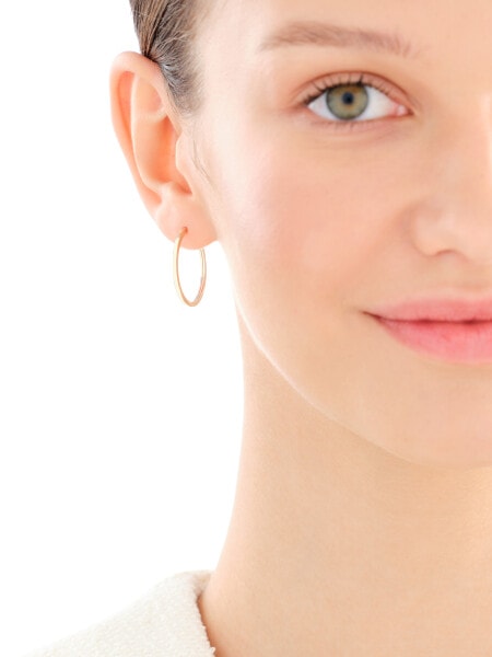 9 K Yellow Gold Hoop Earring