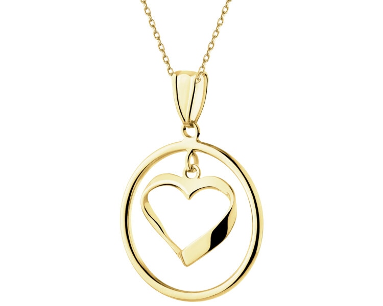 Zlatý přívěsek - srdce