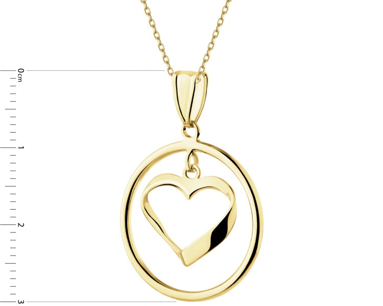 Zlatý přívěsek - srdce